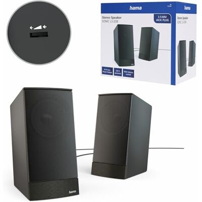 Hama Sonic LS-208 Zwart 2.0 kanalen 100-20000 Hz 4 Ohm 8 W Hama Sonic LS-208 Zwart 2.0 kanalen 100-20000 Hz 4 Ohm 8 W