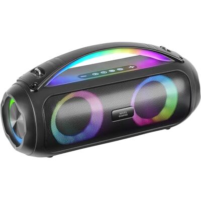 Mars Gaming MARSGAMING MS-PULSE Bluetooth-luidspreker, 50 W RMS, RGB-verlichting, 2 x 93 mm actieve drivers + 2 x ultra-lage passieve drivers, handsfree-functie, USB/MicroSD/AUX/FM, handgreep en riem, zwart Mars Gaming MARSGAMING MS-PULSE Bluetooth-luidspreker, 50 W RMS, RGB-verlichting, 2 x 93 mm actieve drivers + 2 x ultra-lage passieve drivers, handsfree-functie, USB/MicroSD/AUX/FM, handgreep en riem, zwart