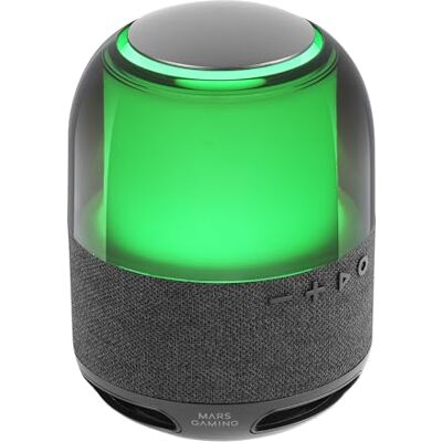 Mars Gaming MARSGAMING MS-FLOW, draagbare bluetooth-luidspreker, 15 W, Orbilight RGB-verlichting 360 graden, krachtig geluid met DeepBass Driver 57 mm, compacte gaming-luidspreker met Bluetooth 5.3 en MicroSD Mars Gaming MARSGAMING MS-FLOW, draagbare bluetooth-luidspreker, 15 W, Orbilight RGB-verlichting 360 graden, krachtig geluid met DeepBass Driver 57 mm, compacte gaming-luidspreker met Bluetooth 5.3 en MicroSD