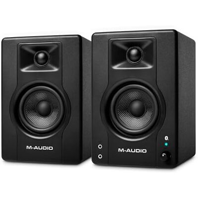 M-Audio BX4 PAIR BT- 4,5” 120W Bluetooth Studiomonitoren PC Luidsprekers voor muziekproductie, gaming, podcasting en meer,Zwart M-Audio BX4 PAIR BT- 4,5” 120W Bluetooth Studiomonitoren PC Luidsprekers voor muziekproductie, gaming, podcasting en meer,Zwart
