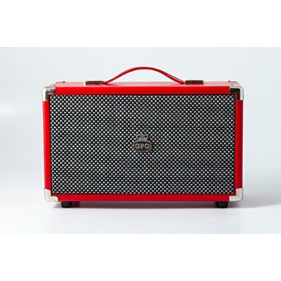 GPO Westwood Retro luidspreker 25 watt met subwoofer, RCA-ingang, Bluetooth met retro rooster en draaggreep, rood GPO Westwood Retro luidspreker 25 watt met subwoofer, RCA-ingang, Bluetooth met retro rooster en draaggreep, rood