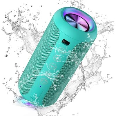 Ortizan Bluetooth-luidspreker, bluetooth-box met ledlicht, draagbare mini-muziekdoos met handsfree-functie, IPX7 waterbescherming en 360° surround-geluid, buitenluidspreker zonder Ortizan Bluetooth-luidspreker, bluetooth-box met ledlicht, draagbare mini-muziekdoos met handsfree-functie, IPX7 waterbescherming en 360° surround-geluid, buitenluidspreker zonder
