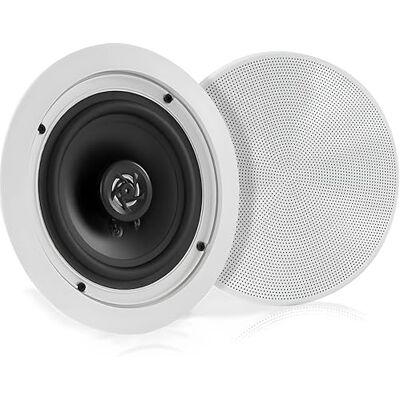 Pyle Bluetooth-plafondluidsprekersysteem, 13,34 cm, plafond/wandluidsprekersysteem, 2-weg rooster, rond, vierkant, afneembaar, kegel van polyproen en tweeter van polymeer, bluetooth-luidspreker Pyle Bluetooth-plafondluidsprekersysteem, 13,34 cm, plafond/wandluidsprekersysteem, 2-weg rooster, rond, vierkant, afneembaar, kegel van polyproen en tweeter van polymeer, bluetooth-luidspreker