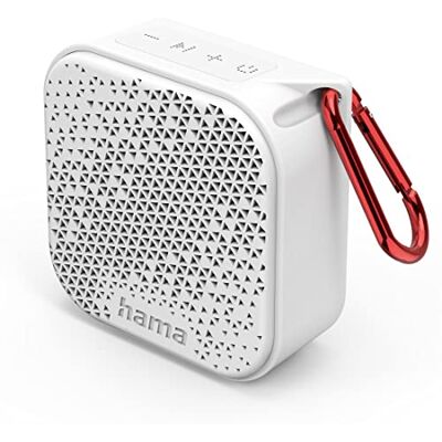 Hama Pocket 3.0 Bluetooth-luidspreker voor mobiele telefoon, compacte mini-luidspreker met AUX en praktische karabijnhaak, kleine draagbare muziekdoos, waterdicht IP67, batterij 14 uur Hama Pocket 3.0 Bluetooth-luidspreker voor mobiele telefoon, compacte mini-luidspreker met AUX en praktische karabijnhaak, kleine draagbare muziekdoos, waterdicht IP67, batterij 14 uur