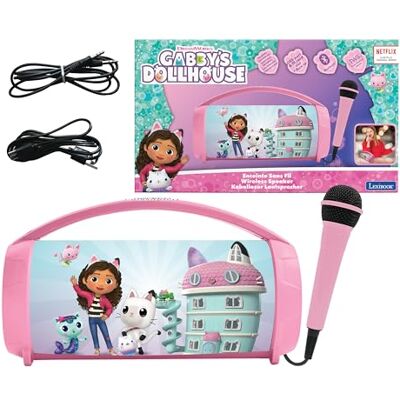 Lexibook , Gabby en het magische huis, zwanger karaoke roze, BTP585GDHZ Stereo, microfoon, USB en SD-poorten, oplaadbaar, draaggreep Lexibook , Gabby en het magische huis, zwanger karaoke roze, BTP585GDHZ Stereo, microfoon, USB en SD-poorten, oplaadbaar, draaggreep