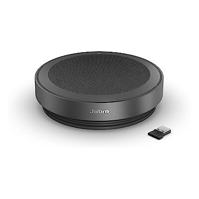 Jabra Speak2 75 draadloze bluetooth-luidspreker, draagbare luidspreker met 4 ruisonderdrukkende microfoons, 65 mm luidsprekers met volledig bereik en USB-A-bluetooth-adapter, Microsoft-gecertificeerde Jabra Speak2 75 draadloze bluetooth-luidspreker, draagbare luidspreker met 4 ruisonderdrukkende microfoons, 65 mm luidsprekers met volledig bereik en USB-A-bluetooth-adapter, Microsoft-gecertificeerde