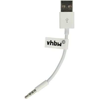 vhbw USB-datakabel oplaadkabel compatibel met Apple iPod Shuffle 3G, 2G MP3-speler wit, 10 cm vhbw USB-datakabel oplaadkabel compatibel met Apple iPod Shuffle 3G, 2G MP3-speler wit, 10 cm