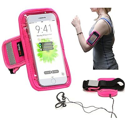 Navitech TechNAXX TX-52 sportarmband voor MP3/MP4 roze Navitech TechNAXX TX-52 sportarmband voor MP3/MP4 roze