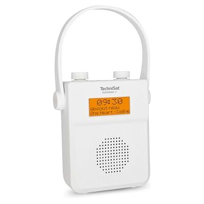 TechniSat DIGITRADIO 30 DAB+ waterdichte doucheradio (FM, digitale DAB-radio, ingebouwde batterij, Bluetooth, IPX5 waterdicht, wekker, favoriete geheugen, hoofdtelefoonaansluiting) wit TechniSat DIGITRADIO 30 DAB+ waterdichte doucheradio (FM, digitale DAB-radio, ingebouwde batterij, Bluetooth, IPX5 waterdicht, wekker, favoriete geheugen, hoofdtelefoonaansluiting) wit