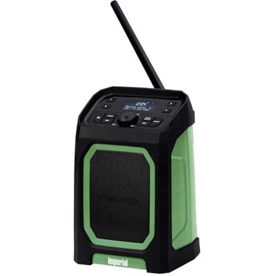 Imperial DABMAN OR 5 Outdoor radio met DAB+ en Bluetooth 5.3 (5000 mAh batterij, 30 uur speeltijd, 8 W, IP65 waterdicht) zwart/groen Imperial DABMAN OR 5 Outdoor radio met DAB+ en Bluetooth 5.3 (5000 mAh batterij, 30 uur speeltijd, 8 W, IP65 waterdicht) zwart/groen