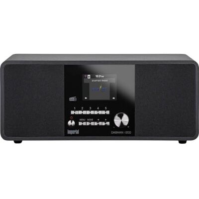 Imperial 22-231-00 Dabman I200 Draagbare Internet/DAB+ Radio, Stereo Sound, FM, WLAN, LAN, Aux-In, Line-Out, Zwart Imperial 22-231-00 Dabman I200 Draagbare Internet/DAB+ Radio, Stereo Sound, FM, WLAN, LAN, Aux-In, Line-Out, Zwart