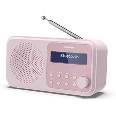Sharp DR-P420 Draagbare digitale radio (DAB/DAB+/FM met RDS, USB, Bluetooth 5.0, wekfunctie 3,5 mm jack), roze Sharp DR-P420 Draagbare digitale radio (DAB/DAB+/FM met RDS, USB, Bluetooth 5.0, wekfunctie 3,5 mm jack), roze