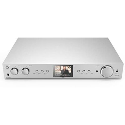 Hama iTuner Hi-FI DIT2105SBTX Dab+ Bluetooth (Tuner Internet Radio FM Dab, HiFi-tuner, Digitale Radio, RX/TX, WiFi, Spotify Connect, Amazon Music, UNDOCK-app, USB-poort, afstandsbediening) zilver Hama iTuner Hi-FI DIT2105SBTX Dab+ Bluetooth (Tuner Internet Radio FM Dab, HiFi-tuner, Digitale Radio, RX/TX, WiFi, Spotify Connect, Amazon Music, UNDOCK-app, USB-poort, afstandsbediening) zilver