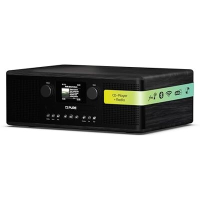 Pure Classic C-D6i Alles-in-één internetradio met wifi, DAB+/FM, Bluetooth 5.3, cd-speler, USB, AUX, 150 opslagzenders, 2 x 15 W stereo-audio, kleurendisplay, wekker en slaaptimer Pure Classic C-D6i Alles-in-één internetradio met wifi, DAB+/FM, Bluetooth 5.3, cd-speler, USB, AUX, 150 opslagzenders, 2 x 15 W stereo-audio, kleurendisplay, wekker en slaaptimer