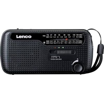 Lenco MCR-113BK Noodradio met zwengel, zonne-energie, powerbank, FM/KG-radio, SOS-alarm, led-zaklamp, USB-C, 1200 mAh, 15 uur looptijd, compact en draagbaar, ideaal voor Lenco MCR-113BK Noodradio met zwengel, zonne-energie, powerbank, FM/KG-radio, SOS-alarm, led-zaklamp, USB-C, 1200 mAh, 15 uur looptijd, compact en draagbaar, ideaal voor