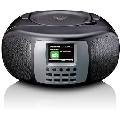Lenco SCD-860 Draagbare CD-radio, DAB+ en FM-radio, bluetooth, cd-speler met bovenlader, 2,4 inch TFT-display, twee alarmen, 2 x 2 W RMS, 5 geheugenknoppen, zwart Lenco SCD-860 Draagbare CD-radio, DAB+ en FM-radio, bluetooth, cd-speler met bovenlader, 2,4 inch TFT-display, twee alarmen, 2 x 2 W RMS, 5 geheugenknoppen, zwart