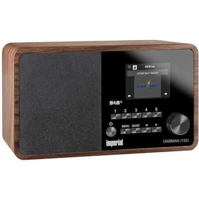 Imperial DABMAN i150 Internet/digitale radio (internet, Dab+/Dab, FM, USB, wifi, 2,8 inch kleurendisplay van hout, bruin Imperial DABMAN i150 Internet/digitale radio (internet, Dab+/Dab, FM, USB, wifi, 2,8 inch kleurendisplay van hout, bruin