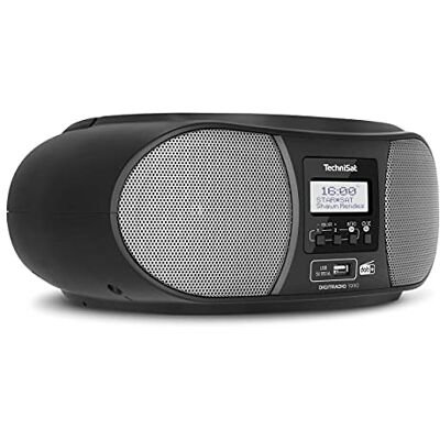 TechniSat DIGITRADIO 1990 Stereo-boombox met DAB+/FM-radio en cd-speler, bluetooth-audiostreaming, hoofdtelefoonaansluiting, USB, aux-ingang, oplaadfunctie, klok, 2x 1,5 watt uitgangsvermogen, zwart TechniSat DIGITRADIO 1990 Stereo-boombox met DAB+/FM-radio en cd-speler, bluetooth-audiostreaming, hoofdtelefoonaansluiting, USB, aux-ingang, oplaadfunctie, klok, 2x 1,5 watt uitgangsvermogen, zwart