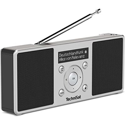 TechniSat 0000/3916 DIGITRADIO 1 S draagbare stereo DAB-radio met oplaadbare accu (DAB+, FM, luidspreker, hoofdtelefoonaansluiting, favorietengeheugen, OLED-display, 2 W RMS) zilver/zwart TechniSat 0000/3916 DIGITRADIO 1 S draagbare stereo DAB-radio met oplaadbare accu (DAB+, FM, luidspreker, hoofdtelefoonaansluiting, favorietengeheugen, OLED-display, 2 W RMS) zilver/zwart