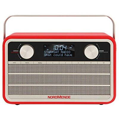 Nordmende Transita 120 DAB draagbare radio (DAB+, FM, 24-uurs batterij, Aux In, wekker, 2 uur wekker, slaaptimer, sluimerfunctie, hoofdtelefoonaansluiting) rood Nordmende Transita 120 DAB draagbare radio (DAB+, FM, 24-uurs batterij, Aux In, wekker, 2 uur wekker, slaaptimer, sluimerfunctie, hoofdtelefoonaansluiting) rood