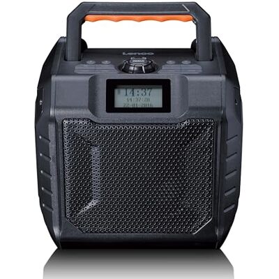 Lenco ODR-160BK DAB+/FM outdoor radio, bluetooth-luidspreker, schokbestendig en waterdicht, SD-kaartlezer, AUX-in, 35 W RMS, 20 uur looptijd, USB-oplaadfunctie Lenco ODR-160BK DAB+/FM outdoor radio, bluetooth-luidspreker, schokbestendig en waterdicht, SD-kaartlezer, AUX-in, 35 W RMS, 20 uur looptijd, USB-oplaadfunctie
