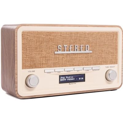 Denver DAB Radio Retro Radio Bluetooth DAB+/FM Dimbaar Batterijen & Netstroom DAB18LW Denver DAB Radio Retro Radio Bluetooth DAB+/FM Dimbaar Batterijen & Netstroom DAB18LW