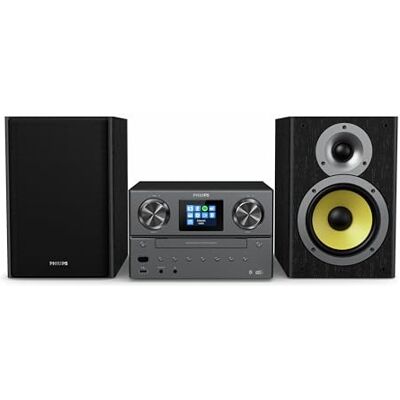 Philips Audio TAM8905/10 Mini-muziekinstallatie met Bluetooth/Spotify Connect, DAB+, FM-radio, USB, cd-speler, MP3, basreflex-luidspreker, digitale geluidsbesturing, stereosysteem 100 W Philips Audio TAM8905/10 Mini-muziekinstallatie met Bluetooth/Spotify Connect, DAB+, FM-radio, USB, cd-speler, MP3, basreflex-luidspreker, digitale geluidsbesturing, stereosysteem 100 W