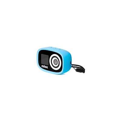 Nilox , Action Cam Kidscam, Action Camera 12 MP resolutie, 1,4 inch lcd-display, wifi-verbinding, IP67 waterdicht met beschermhoes, 700 mAh batterij, SD-geheugen tot 32 GB, blauw Nilox , Action Cam Kidscam, Action Camera 12 MP resolutie, 1,4 inch lcd-display, wifi-verbinding, IP67 waterdicht met beschermhoes, 700 mAh batterij, SD-geheugen tot 32 GB, blauw