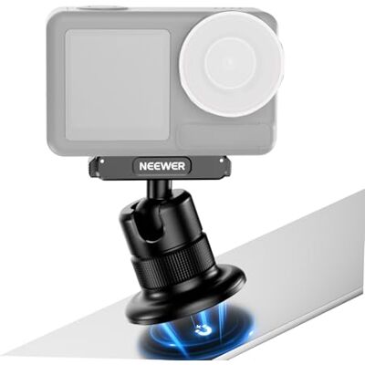 NEEWER Magnetische camerahouder, compatibel met DJI Osmo Action 5 Pro/4/3, 360 graden snelwissel, met 1/4 inch schroefdraad, voor POV, camerakooi, selfiestick, statief, AC013 NEEWER Magnetische camerahouder, compatibel met DJI Osmo Action 5 Pro/4/3, 360 graden snelwissel, met 1/4 inch schroefdraad, voor POV, camerakooi, selfiestick, statief, AC013