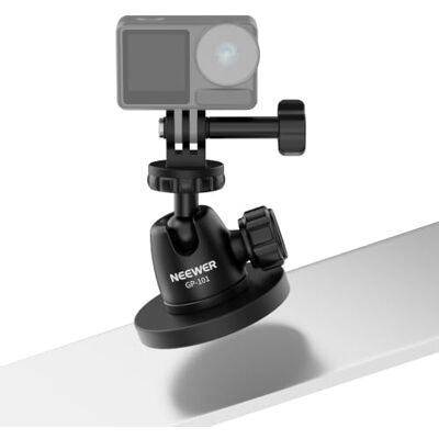NEEWER Basics GP-101 Magnetische houder voor actiecamera, compatibel met GoPro Insta360 DJI AKASO accessoires, sterke magneet, 360° kogelhouder voor video-opname in de auto NEEWER Basics GP-101 Magnetische houder voor actiecamera, compatibel met GoPro Insta360 DJI AKASO accessoires, sterke magneet, 360° kogelhouder voor video-opname in de auto