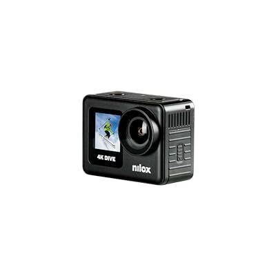 Nilox , Action Cam 4K Dive, Action Camera 4K/60 fps, dubbel display met touchscreen, wifi-verbinding, waterdicht tot 30 m met beschermhoes, 1050 mAh batterij, 128 GB SD-geheugen Nilox , Action Cam 4K Dive, Action Camera 4K/60 fps, dubbel display met touchscreen, wifi-verbinding, waterdicht tot 30 m met beschermhoes, 1050 mAh batterij, 128 GB SD-geheugen