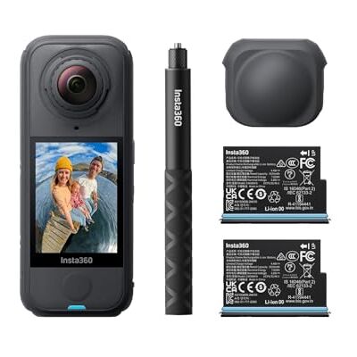Insta360 X4 Air Pack Starter Pack Graphite Black – 360 8K lichte 165 g camera, onzichtbare selfiestick, verwisselbare lenzen, filmen eerst en frame later, geïntegreerde windscherm Insta360 X4 Air Pack Starter Pack Graphite Black – 360 8K lichte 165 g camera, onzichtbare selfiestick, verwisselbare lenzen, filmen eerst en frame later, geïntegreerde windscherm