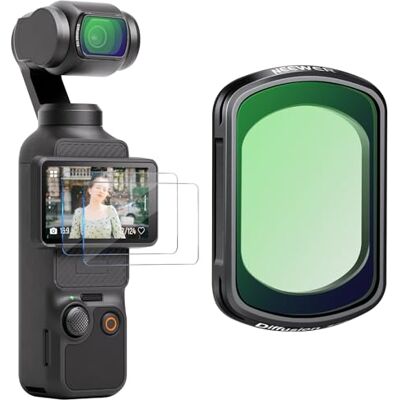 NEEWER Magneetfilter, zwart, diffusie, 1/4 effect, compatibel met DJI OSMO Pocket 3 Creator Combo accessoires Action Camera Dreamy Cinematic Lens Filter Kit met 2 beschermfolie touchscreen NEEWER Magneetfilter, zwart, diffusie, 1/4 effect, compatibel met DJI OSMO Pocket 3 Creator Combo accessoires Action Camera Dreamy Cinematic Lens Filter Kit met 2 beschermfolie touchscreen