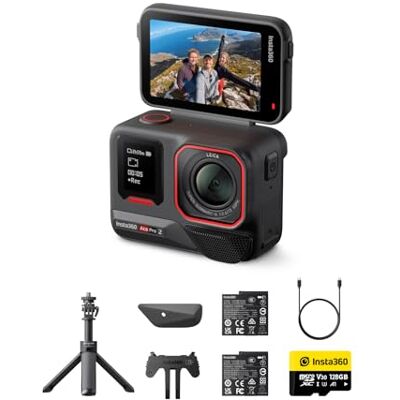 Insta360 Ace Pro 2 Get-Set 8K waterdichte actiecamera ontworpen met Leica, 1/1,3 inch sensor, Dual AI-chip, lage helderheid, superieure audio, opklapbaar display en AI-editie voor vlogs Insta360 Ace Pro 2 Get-Set 8K waterdichte actiecamera ontworpen met Leica, 1/1,3 inch sensor, Dual AI-chip, lage helderheid, superieure audio, opklapbaar display en AI-editie voor vlogs