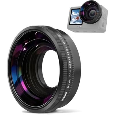 NEEWER Groothoeklens alleen compatibel met DJI Osmo Action 6, 185° gezichtsveld, meerlaags HD optisch glas, 4 elementen, 4 groepen, om te schroeven, fotografie-accessoires, FL-B52 NEEWER Groothoeklens alleen compatibel met DJI Osmo Action 6, 185° gezichtsveld, meerlaags HD optisch glas, 4 elementen, 4 groepen, om te schroeven, fotografie-accessoires, FL-B52
