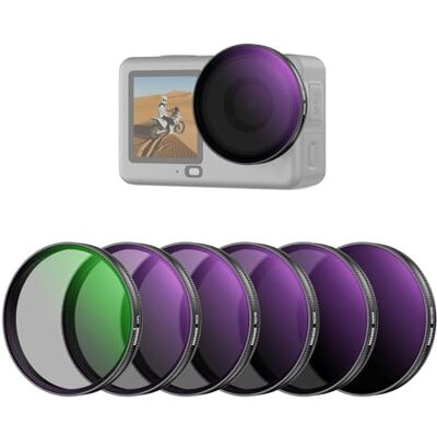 NEEWER CPL + ND filterset alleen compatibel met DJI Osmo Action 6, ND8/16/32/64/1000, verstelbaar cirkelvormig polarisatiefilter, meerlaags schroefbaar, HD Action Cam FL-B2 foto-accessoires NEEWER CPL + ND filterset alleen compatibel met DJI Osmo Action 6, ND8/16/32/64/1000, verstelbaar cirkelvormig polarisatiefilter, meerlaags schroefbaar, HD Action Cam FL-B2 foto-accessoires