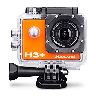 Midland Sportcamera H3+ camcorder videocamera motorfiets Full HD met stabilisator, wifi en dashcam, Dash Cam 16MP Onderwatercamera met bewegingsdetectiefunctie, waterdichte beschermhoes 30 m Midland Sportcamera H3+ camcorder videocamera motorfiets Full HD met stabilisator, wifi en dashcam, Dash Cam 16MP Onderwatercamera met bewegingsdetectiefunctie, waterdichte beschermhoes 30 m