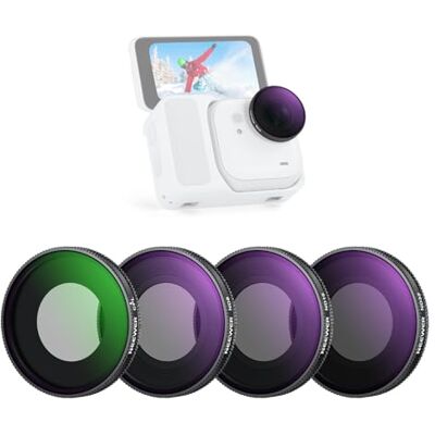 NEEWER ND-filterset compatibel met Insta360 GO Ultra (CPL/ND8/ND16/ND32), schroefbaar rond polarisatiefilter, grijs lensfilter, HD optisch glas, dun frame, Action Cam accessoires NEEWER ND-filterset compatibel met Insta360 GO Ultra (CPL/ND8/ND16/ND32), schroefbaar rond polarisatiefilter, grijs lensfilter, HD optisch glas, dun frame, Action Cam accessoires