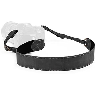 MegaGear MG1514 Schouderriem van leer voor camera, zwart Eén maat MegaGear MG1514 Schouderriem van leer voor camera, zwart Eén maat