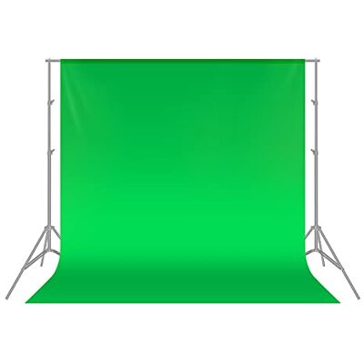 NEEWER Achtergrond voor fotostudio, greenscreen, 1,8 x 2,8 m, van mousseline, opvouwbaar, voor fotografie, video en televisie (alleen de achtergrond) NEEWER Achtergrond voor fotostudio, greenscreen, 1,8 x 2,8 m, van mousseline, opvouwbaar, voor fotografie, video en televisie (alleen de achtergrond)