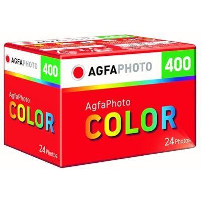 AgfaPhoto Colour 400 – kleurfolie 135 mm – 24 posities – ISO 400 – compatibel met filmcamera's – uitstekende beeldkwaliteit bij weinig licht AgfaPhoto Colour 400 – kleurfolie 135 mm – 24 posities – ISO 400 – compatibel met filmcamera's – uitstekende beeldkwaliteit bij weinig licht