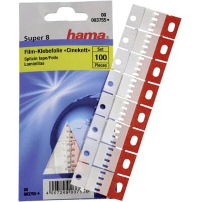 Hama Cinekett lijm (voor Super 8 films, 100 stuks, S8, 1 gratis audiotrack Met inkeping voor 1 audiotrack, voor het aansluiten en snijden van twee Super 8-films in combinatie met een splitter Hama Cinekett lijm (voor Super 8 films, 100 stuks, S8, 1 gratis audiotrack Met inkeping voor 1 audiotrack, voor het aansluiten en snijden van twee Super 8-films in combinatie met een splitter