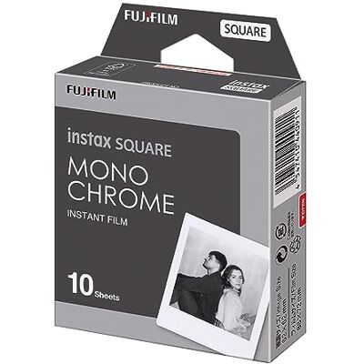 instax monochromatische vierkante film, pak van 10 instax monochromatische vierkante film, pak van 10