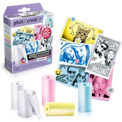 Canal Toys Instant Camera-navulset met speciale kleurpapieren, CLK 016, wit Canal Toys Instant Camera-navulset met speciale kleurpapieren, CLK 016, wit