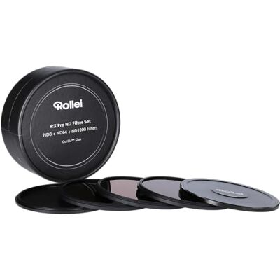 Rollei F:X Pro ND filterset (ND 8, ND 64, ND1000) 3 stuks grijs filter (112 mm) maat 58 mm Rollei F:X Pro ND filterset (ND 8, ND 64, ND1000) 3 stuks grijs filter (112 mm) maat 58 mm