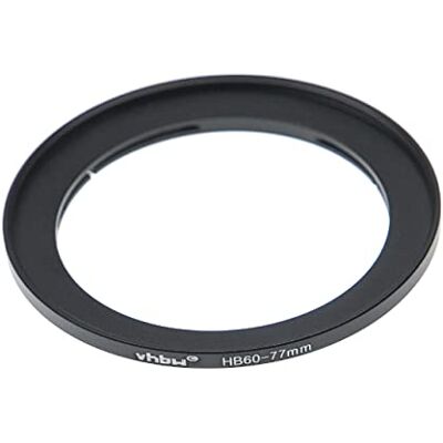 vhbw Adapterring voor 77 mm filter, compatibel met Hasselblad B60 bajonet cameralens, digitale spiegel, zwart mat vhbw Adapterring voor 77 mm filter, compatibel met Hasselblad B60 bajonet cameralens, digitale spiegel, zwart mat
