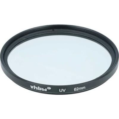 vhbw Universeel uv-filter voor cameralens met schroefdraad 62 mm UV-beschermingsfilter, zwart vhbw Universeel uv-filter voor cameralens met schroefdraad 62 mm UV-beschermingsfilter, zwart