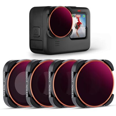 K&F CONCEPT Set van 4 filters ND8/PL+ND16/PL+ND32/PL+ND64/PL compatibel met Gopro Hero9, Hero10, Hero11, Hero12 K&F CONCEPT Set van 4 filters ND8/PL+ND16/PL+ND32/PL+ND64/PL compatibel met Gopro Hero9, Hero10, Hero11, Hero12