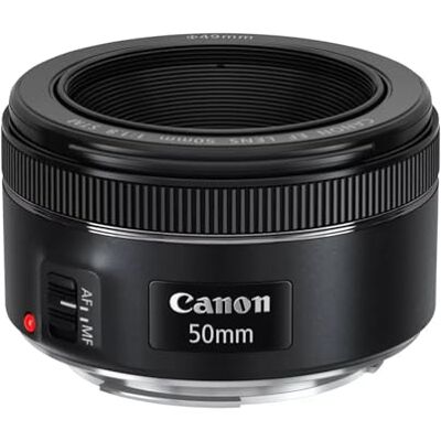 Canon EF 0570C005AA 50 mm f/1.8 STM Lens, zwart, 6 cm Canon EF 0570C005AA 50 mm f/1.8 STM Lens, zwart, 6 cm