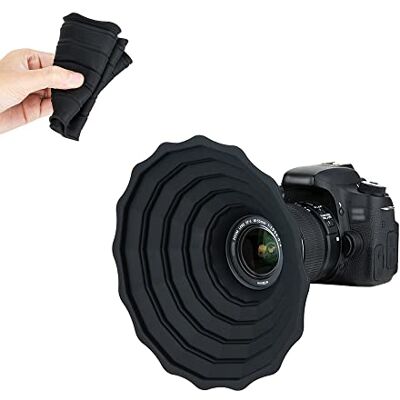 JJC Zonneklep van siliconen, universeel, opvouwbaar, anti-verblinding, voor Canon Nikon Sony Fuji DSLR cameralens, diameter tussen 53 mm en 72 mm JJC Zonneklep van siliconen, universeel, opvouwbaar, anti-verblinding, voor Canon Nikon Sony Fuji DSLR cameralens, diameter tussen 53 mm en 72 mm
